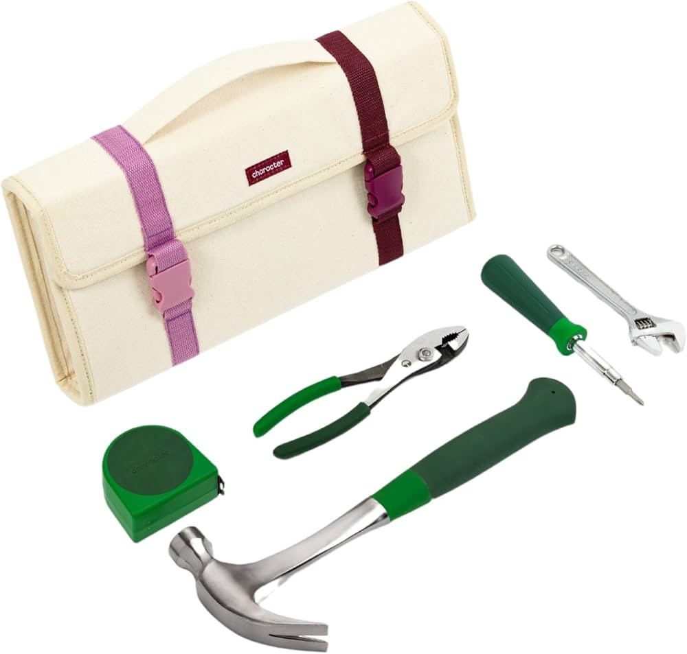 Character The 5-Piece Tool Set for Home, Compact & Portable Tool Kit in a Natural Canvas Storage ... | Amazon (US)