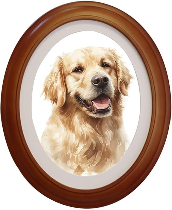 Levoberg Oval Picture Frame 5x7 Wood Oval Photo Frames for Wall Silouette Picture Frame Classic W... | Amazon (US)