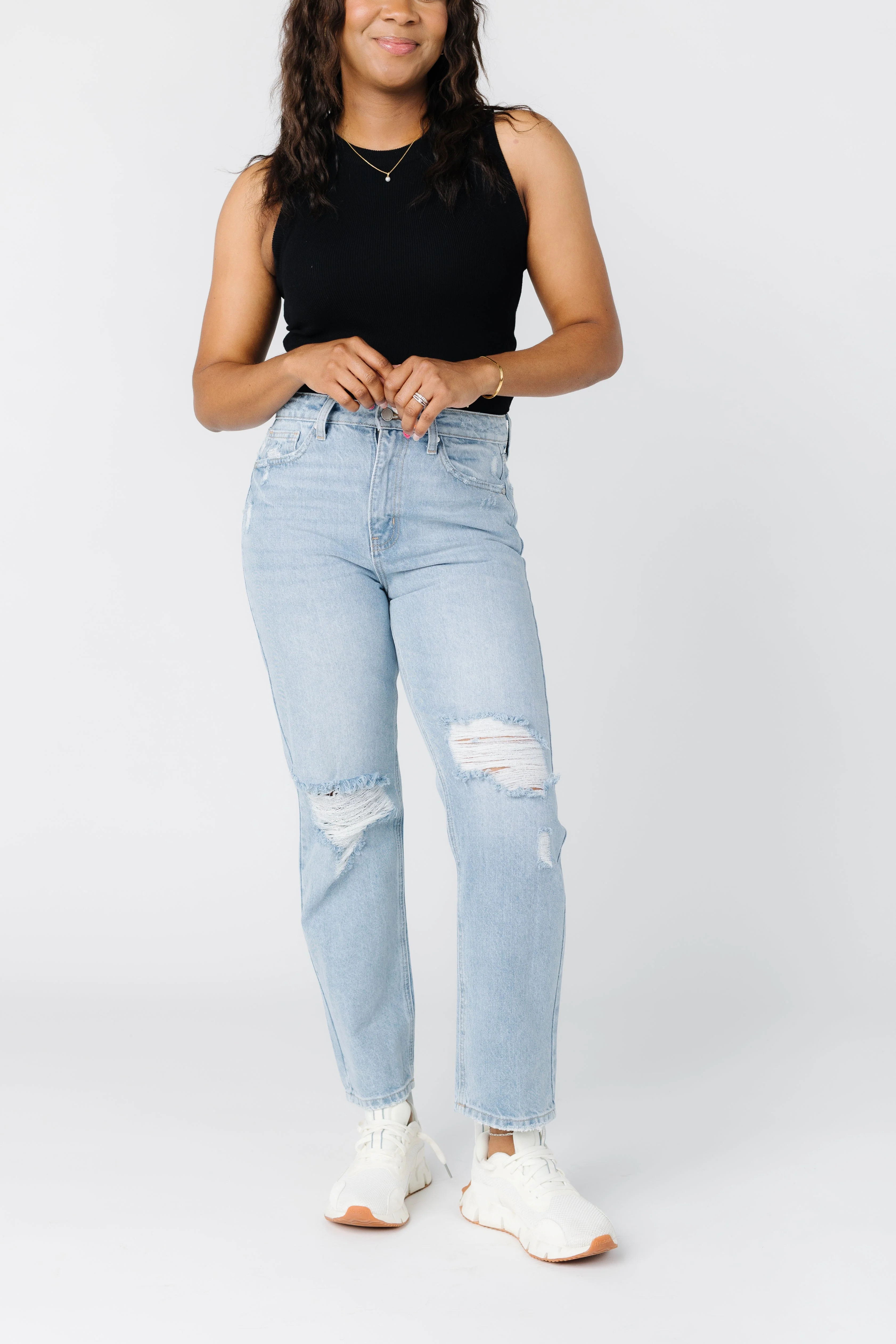 Evie Straight Jeans w/ Destruction | Called To Surf