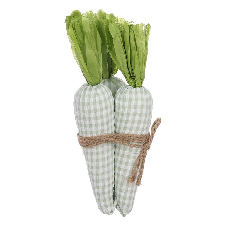 Way To Celebrate Easter Checked Fabric Carrots | Walmart (US)
