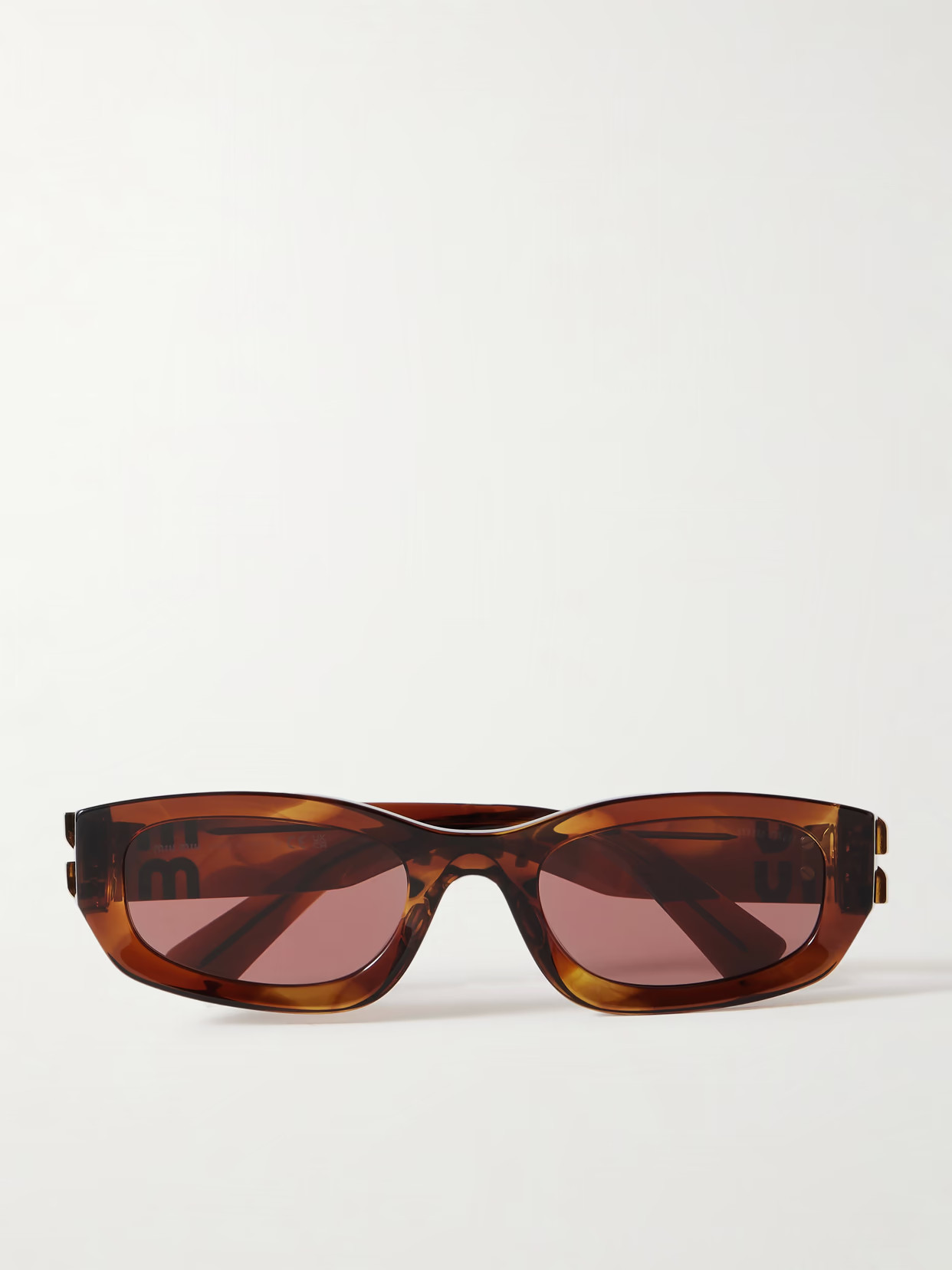 Miu Miu Eyewear - Glimpse Cat-eye Tortoiseshell Acetate Sunglasses - One size | NET-A-PORTER (US)