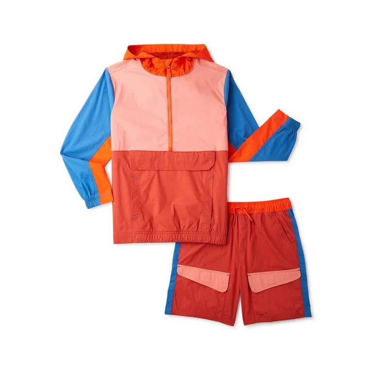 Wonder Nation Boys’ Explorer Shorts and Hoodie Set, 2-Piece, Sizes 4-18 & Husky | Walmart (US)