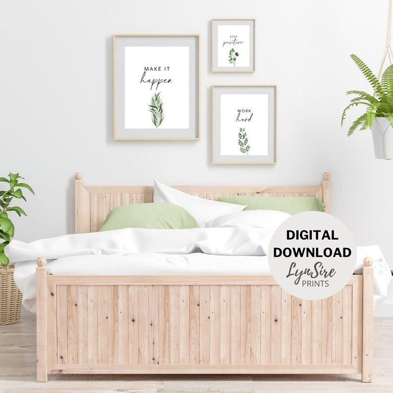 Set of 3 Bundle Inspirational Quote Stay Positive Work Hard - Etsy | Etsy (US)