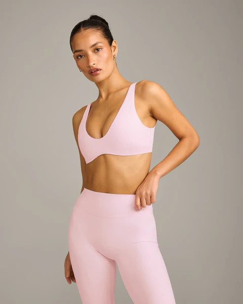 SoftMotion™ Scoop Back Bralette with Gray Logo 
 Soft Girl Pink | Oner Active (UK / US)