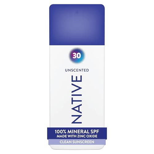 Native Mineral Sunscreen Spray SPF 30, Unscented, with 100% Mineral Zinc Oxide for Face & Body, Hawaii Compliant, Vegan, No White Cast - 7 oz | Amazon (US)