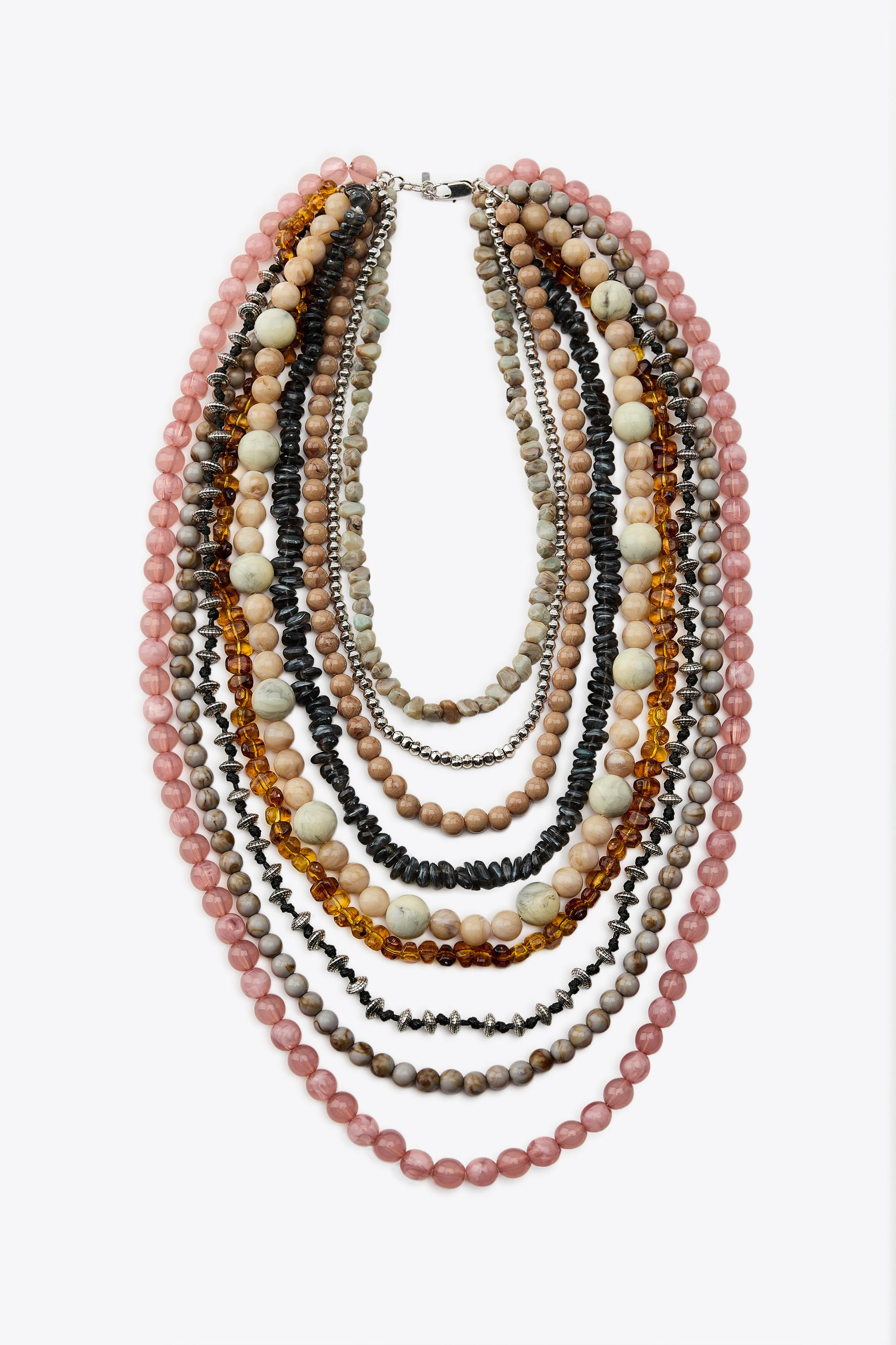 MUKTI-STRAND BEAD NECKLACE | Zara US