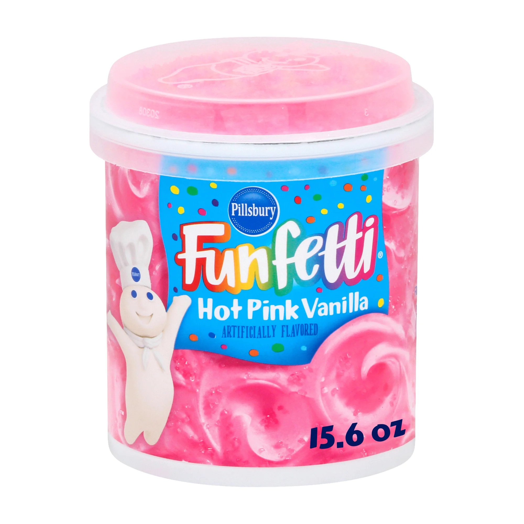 Pillsbury Funfetti Hot Pink Vanilla Frosting, 15.6 oz Tub | Walmart (US)