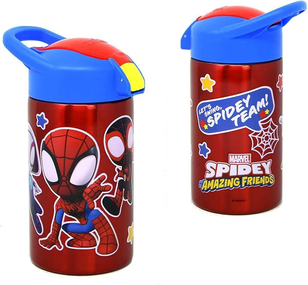 Zak Designs, Inc. Spidey and Friends Stainless Steel Bottle for Kids - Spider-Man Kids Insulated ... | Amazon (US)