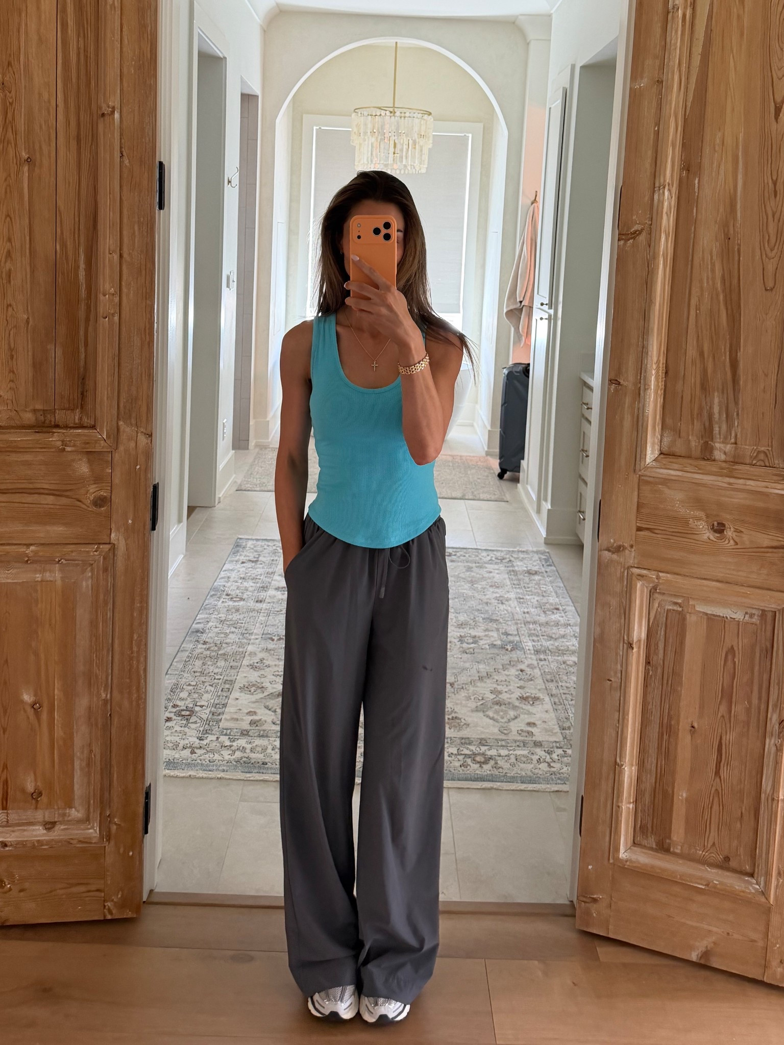 Tahari tank and bracelet from TJ Maxx! Pants from Target! 