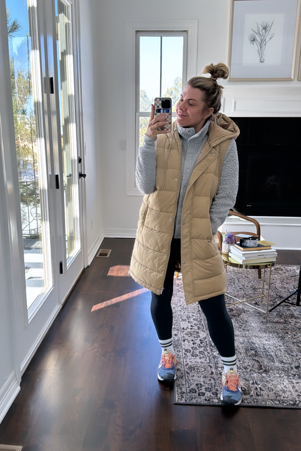 Cold temps call for casual vest mom fit!  M in everything 

#LTKfitness #LTKSpringSale #LTKfindsunder100