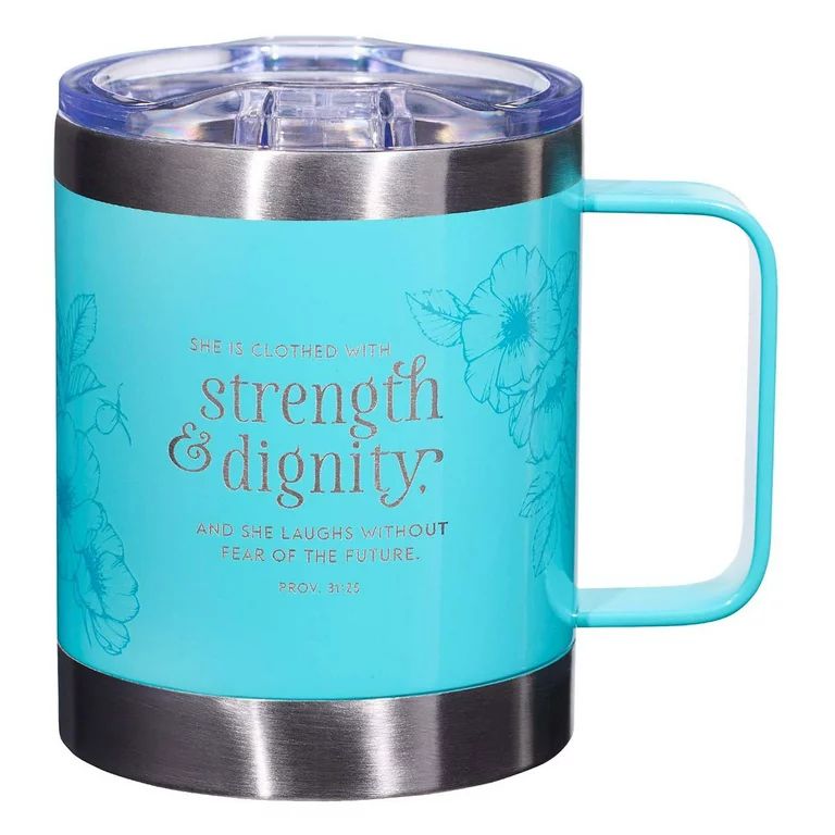 Strength and Dignity Proverbs 31 Woman Floral Stainless Steel Teal Camp Style Travel Mug for Wome... | Walmart (US)