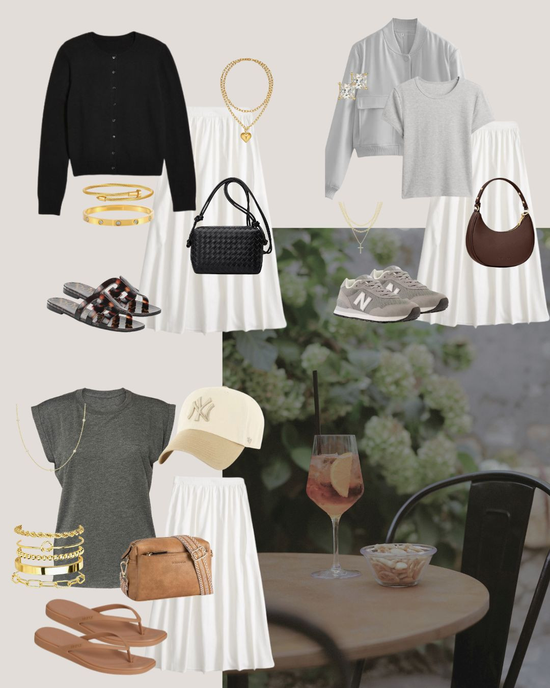 Give me all the white maxi outfits!