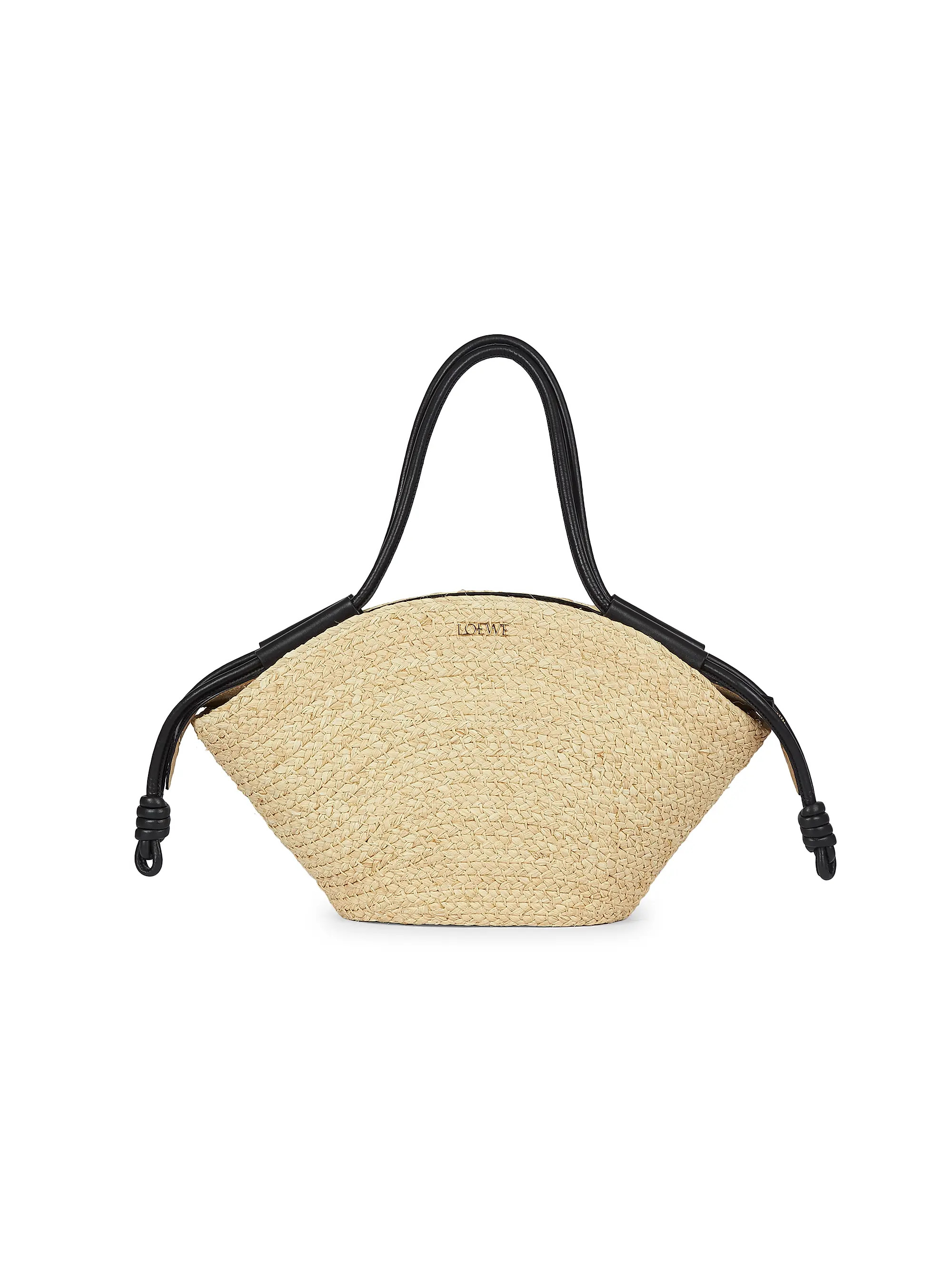 LOEWE Small Paseo Raffia &amp; Leather Basket Bag | Saks Fifth Avenue | Saks Fifth Avenue
