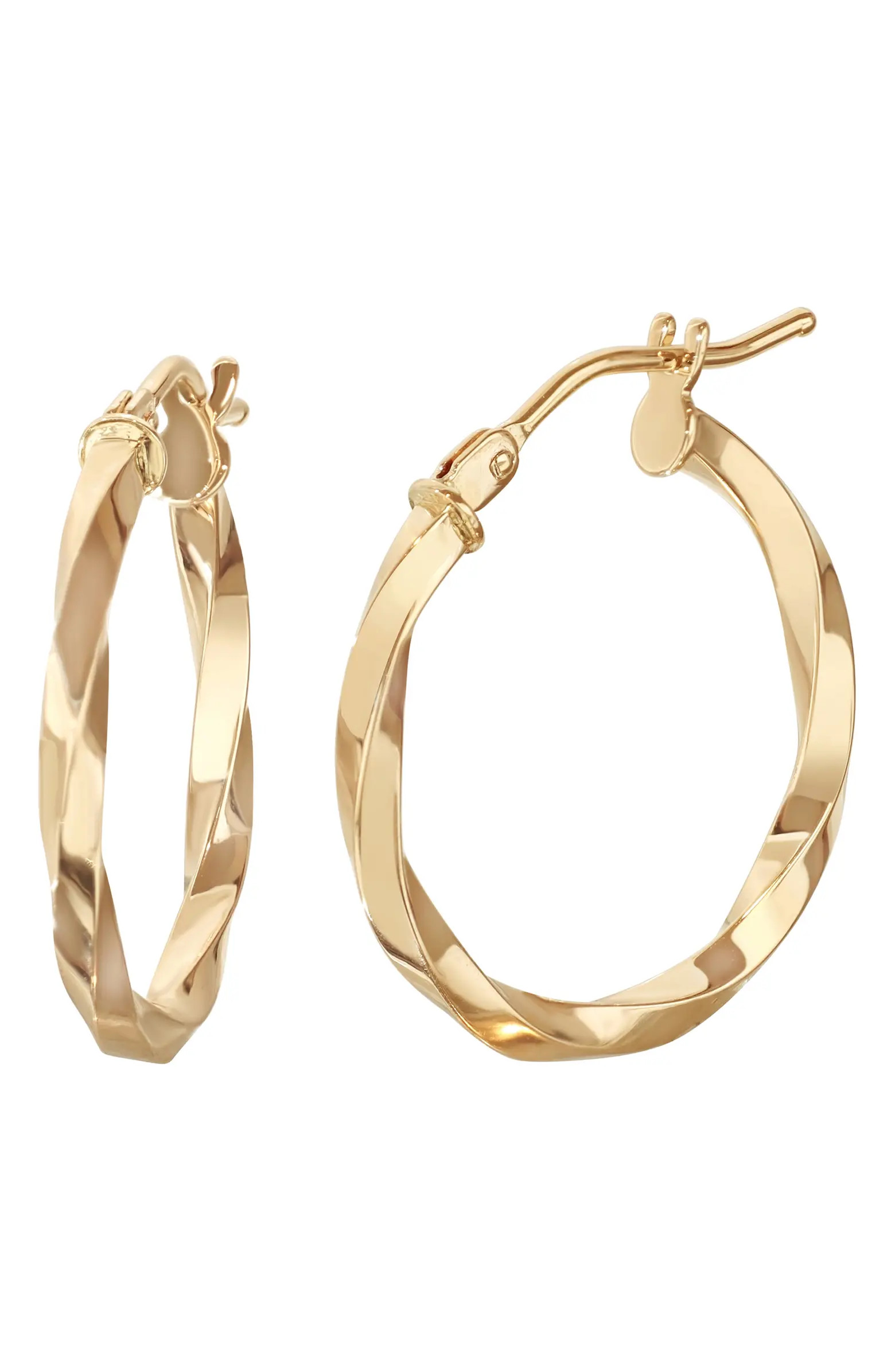 14K Gold Twist Hoop Earrings | Nordstrom