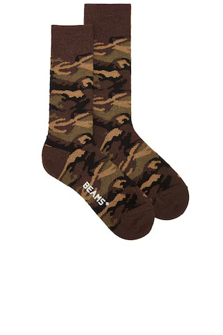 Beams Plus Melange Camo Socks in Olive from Revolve.com | Revolve Clothing (Global)