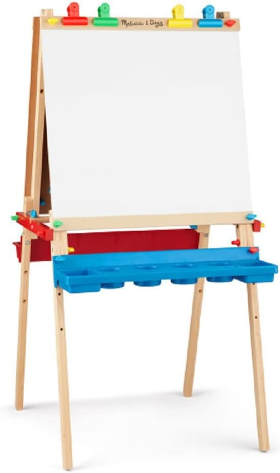 Melissa & Doug Deluxe Standing Art Easel - Dry-Erase Board, Chalkboard, Paper Roller | Amazon (US)