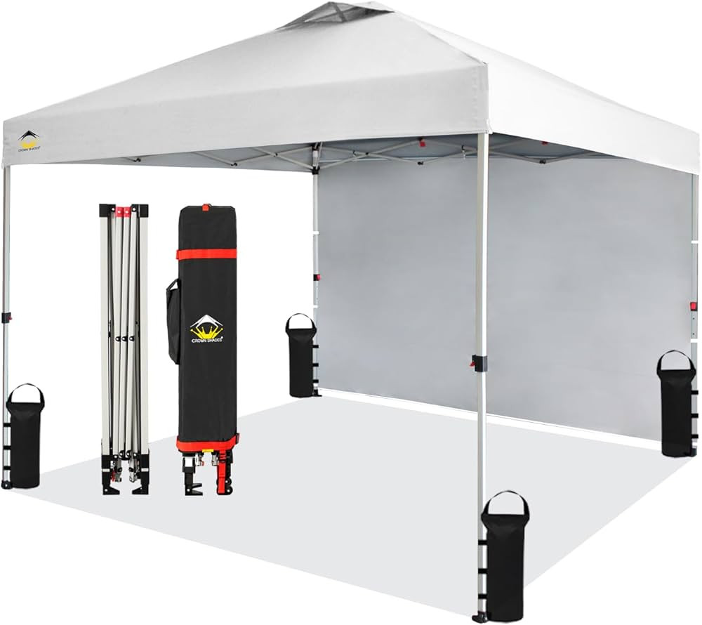 CROWN SHADES 10x10 Pop Up Canopy White | Amazon (US)