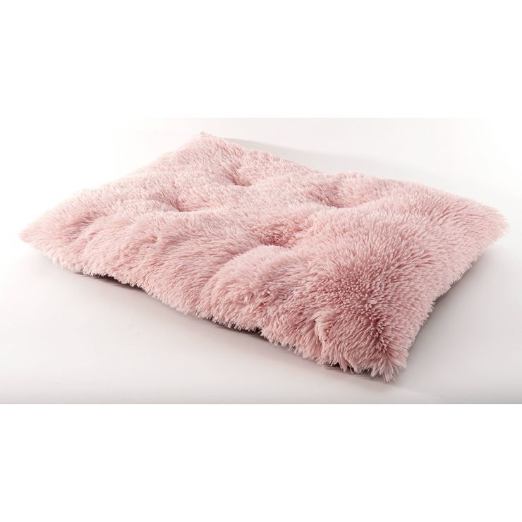 Precious Tails Eyelash Faux Fur Tufted Cat and Dog Mat - S/M - Pink | Target