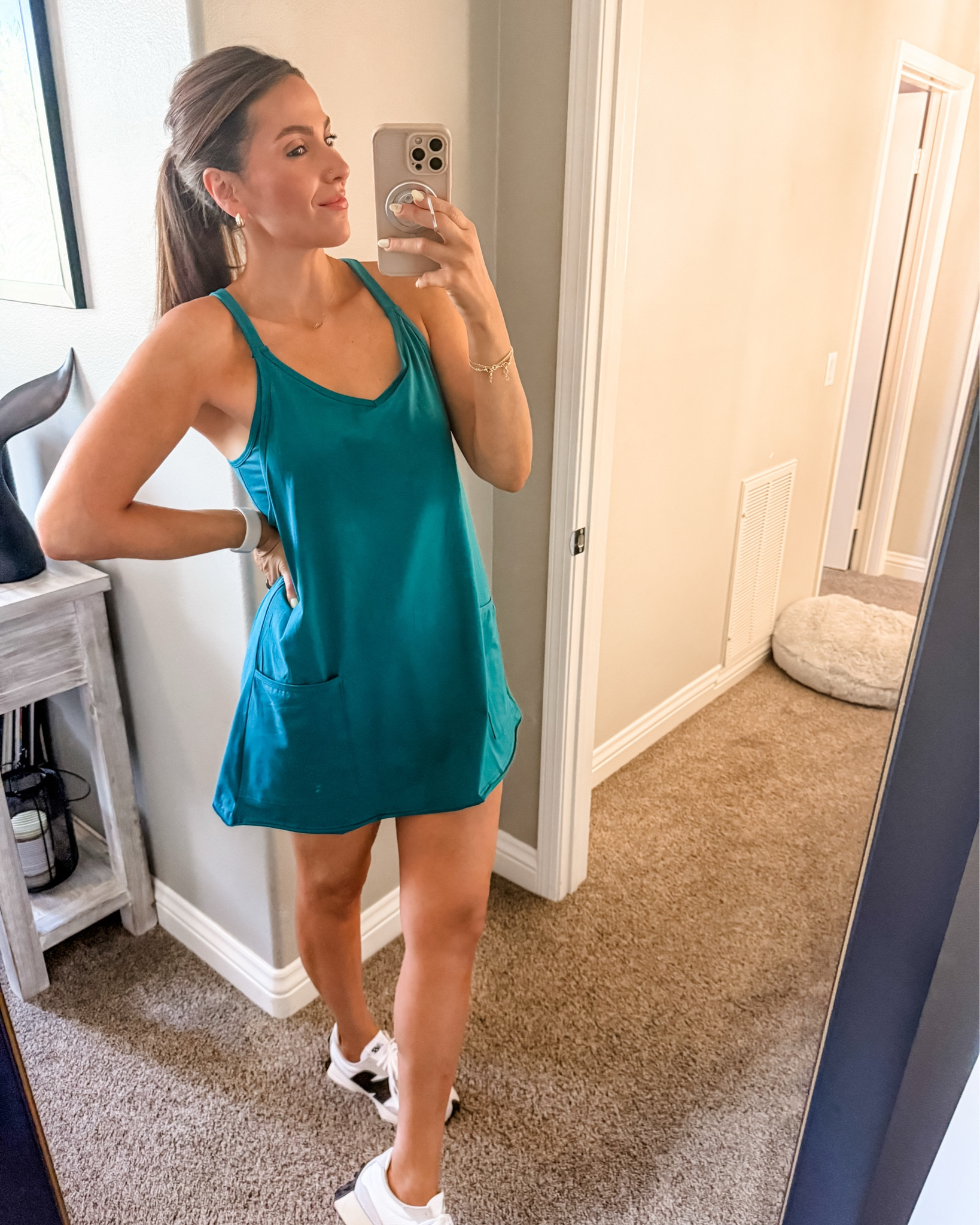 In a size M pictured here. The top was somewhat too loose for me. Got it in a S in other colors 

#LTKFindsUnder50 #LTKShoeCrush #LTKStyleTip