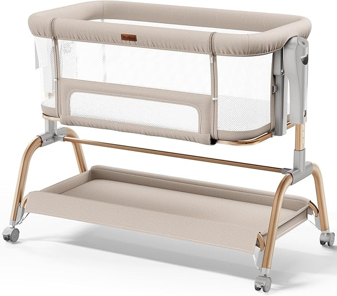 3 in 1 Baby Bassinet, Bedside Bassinet for Baby, Rocking Bassinet with Breathable Full-Mesh, Matt... | Amazon (US)