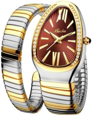 Dress Snake Shape Bracelet Women Watch Top Elegant Waterproof Quartz Jewelry Watches | Amazon (US)