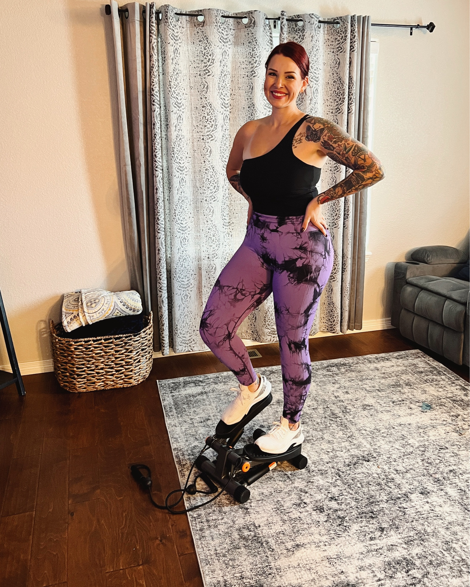 I’ve honestly been loving this stair stepper. I can store it easily, it doesn’t take up a lot of space and I can use it while binge watching my fave shows 🤌🏼 the resistance bands are included and there is a step/cal/distance reader on the stair stepper itself.

#LTKHome #LTKFitness #LTKActive