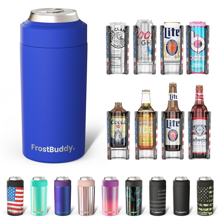 Frost Buddy Universal Can Cooler - Fits All - For Regular 12 & 16 oz or Slim-Size Bottles - Insul... | Amazon (US)