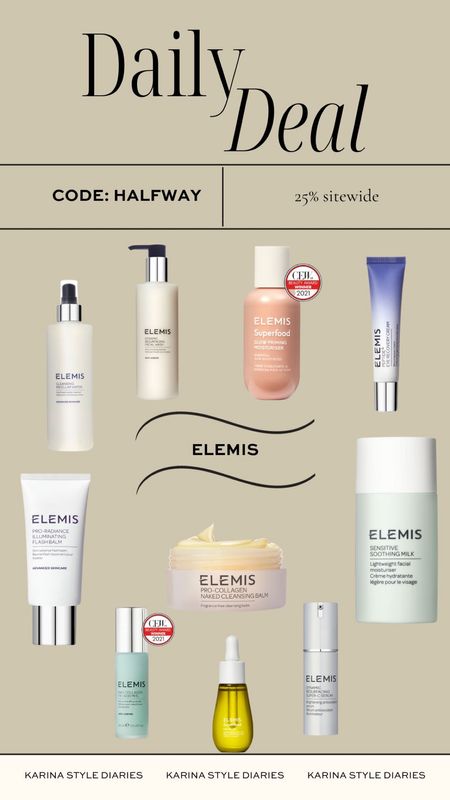 Use code: HALFWAY to get 25% off sitewide at Elemis
Final day
Stock up on those skincare necessities 

#LTKsalealert #LTKbeauty