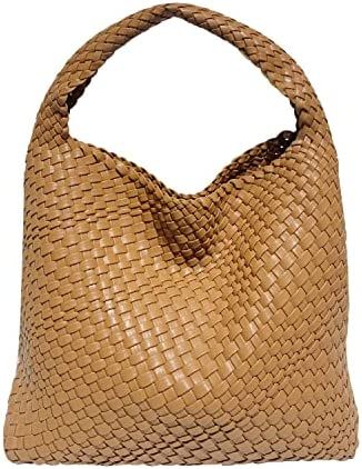 Women Vegan Leather Hand-Woven Tote Handbag Fashion Shoulder Top-handle Bag All-Match Underarm Ba... | Amazon (US)