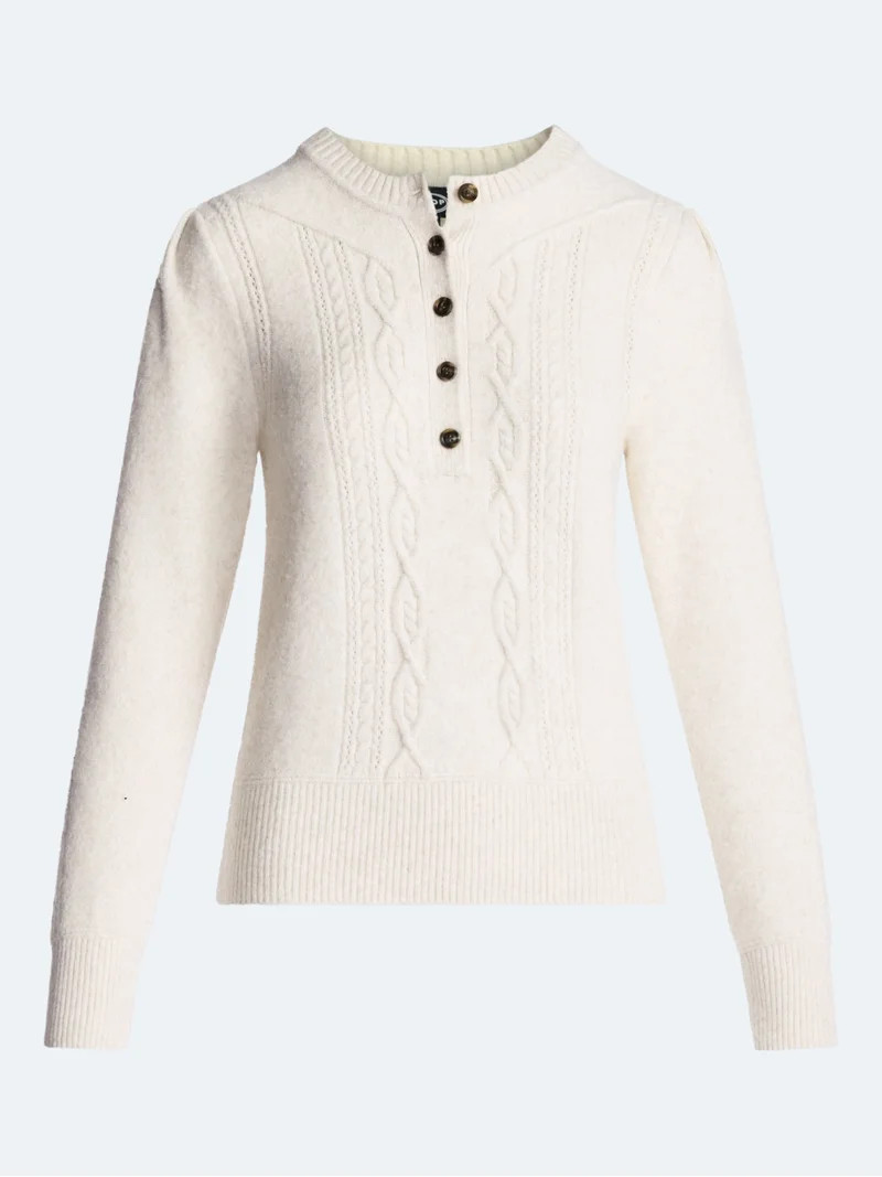 Scoop Women's and Women's Plus Cable Knit Henley Pullover, Sizes XS-4X | Walmart (US)