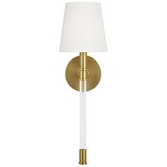 Visual Comfort Studio Hanover Sconce 5" B10 Burnished Brass | Lamps Plus