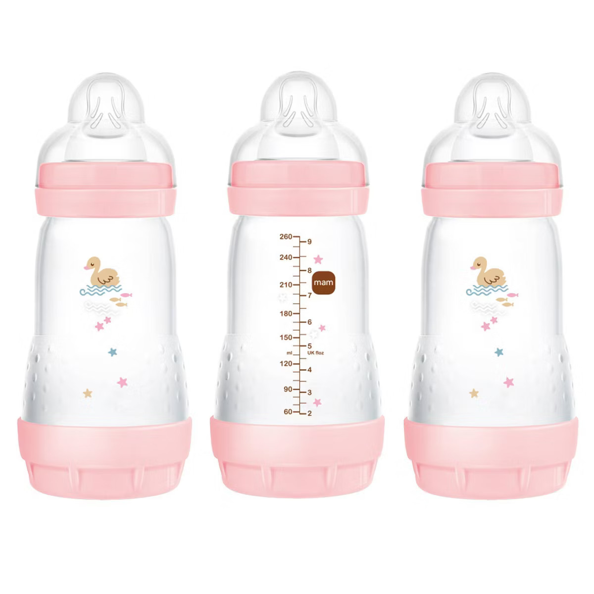 MAM Easy Start Anti-Colic Baby Bottles 2m+ - 9oz/3pk - Girl | Target