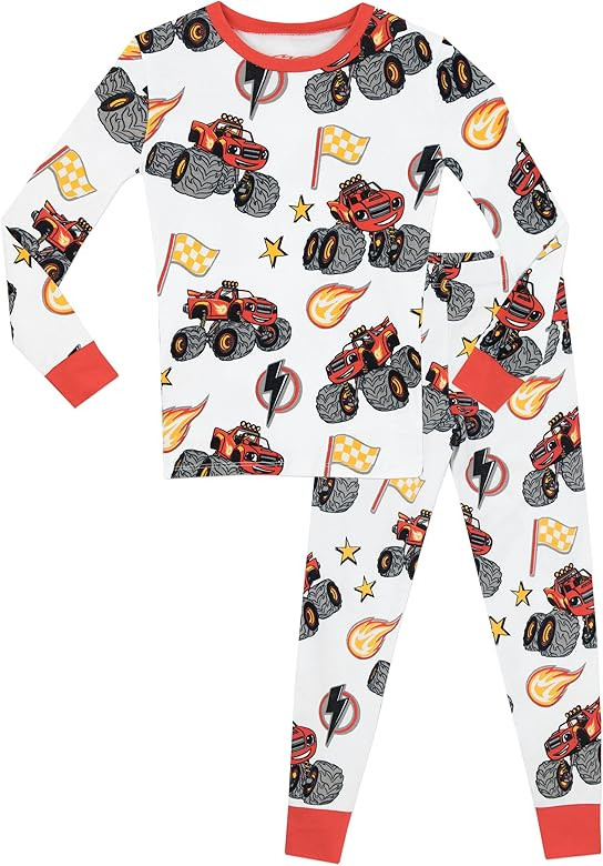 Amazon.com: Blaze and the Monster Machines Boys Pajama | 100% Cotton Kids Pajamas | Monster Truck... | Amazon (US)