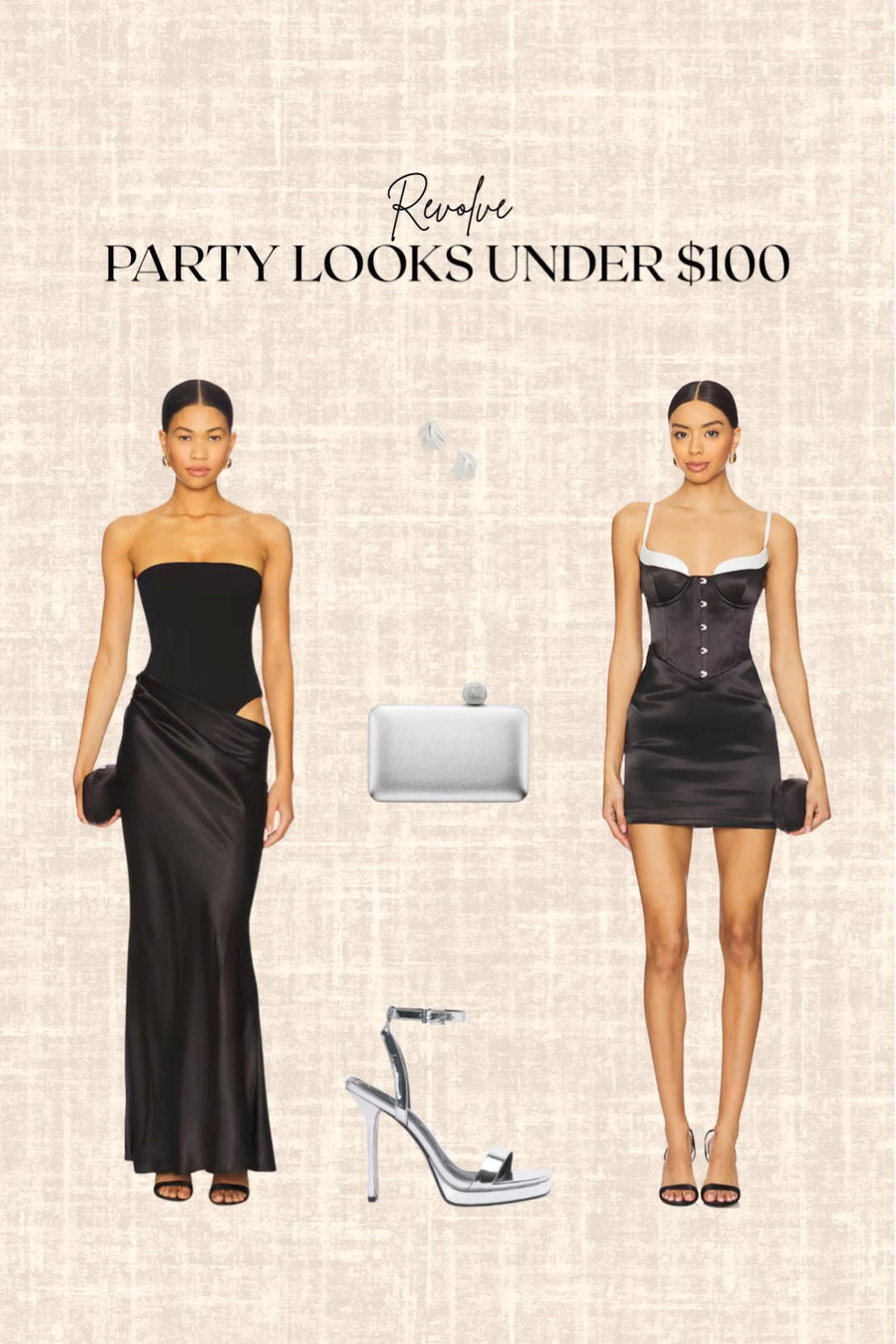 Revolve party looks under $100! 

Maxi dress, mini dress, black dress, clutch, heels, earrings 

#LTKStyleTip #LTKFindsUnder100 #LTKSeasonal