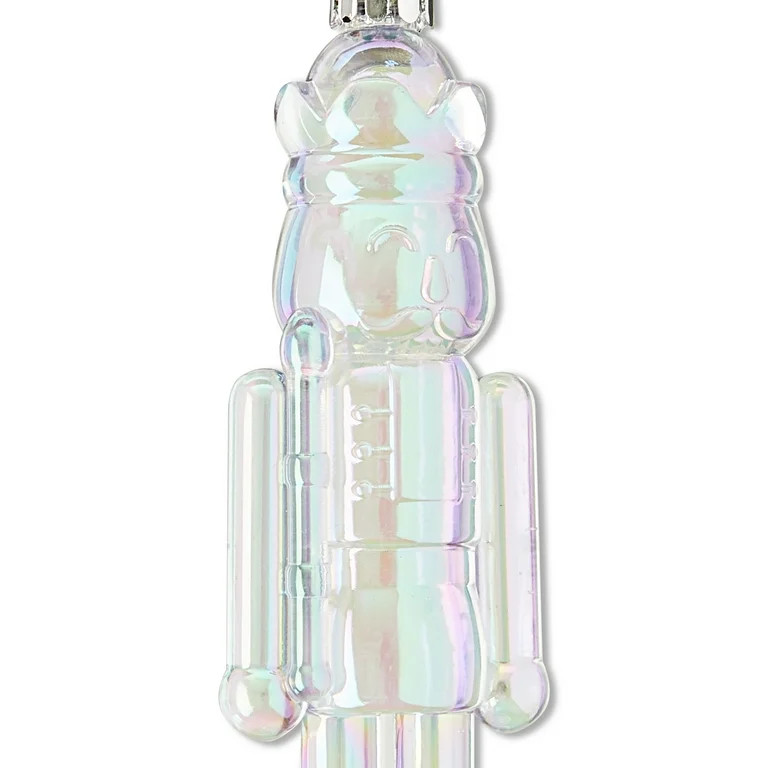 Iridescent Clear Nutcracker Christmas Ornament, 6.5", by Holiday Time - Walmart.com | Walmart (US)