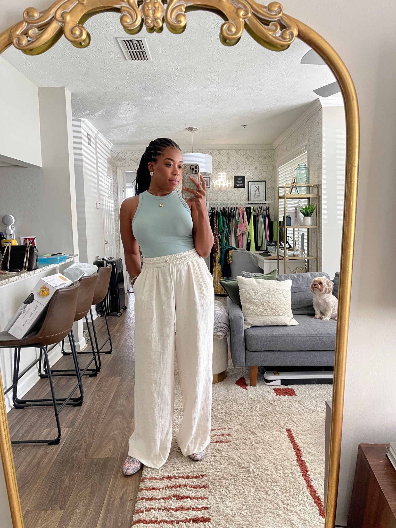 You know you really like something if it’s constantly in the laundry basket week after week. 

These @target tanks are hands down my favorite thing I’ve purchased in a while. They’re super versatile (gym, work, leisurely) and affordable.

Got these pants for my vacation and I’ve worn them to work (like the photo) and love them. They are long!

Both are currently on sale. Linked them both in the @shop.ltk app and in my bio. 

||  #target #targetstyle #ltkseasonal #ltkstyletip #targetsale #midsize #linenpants