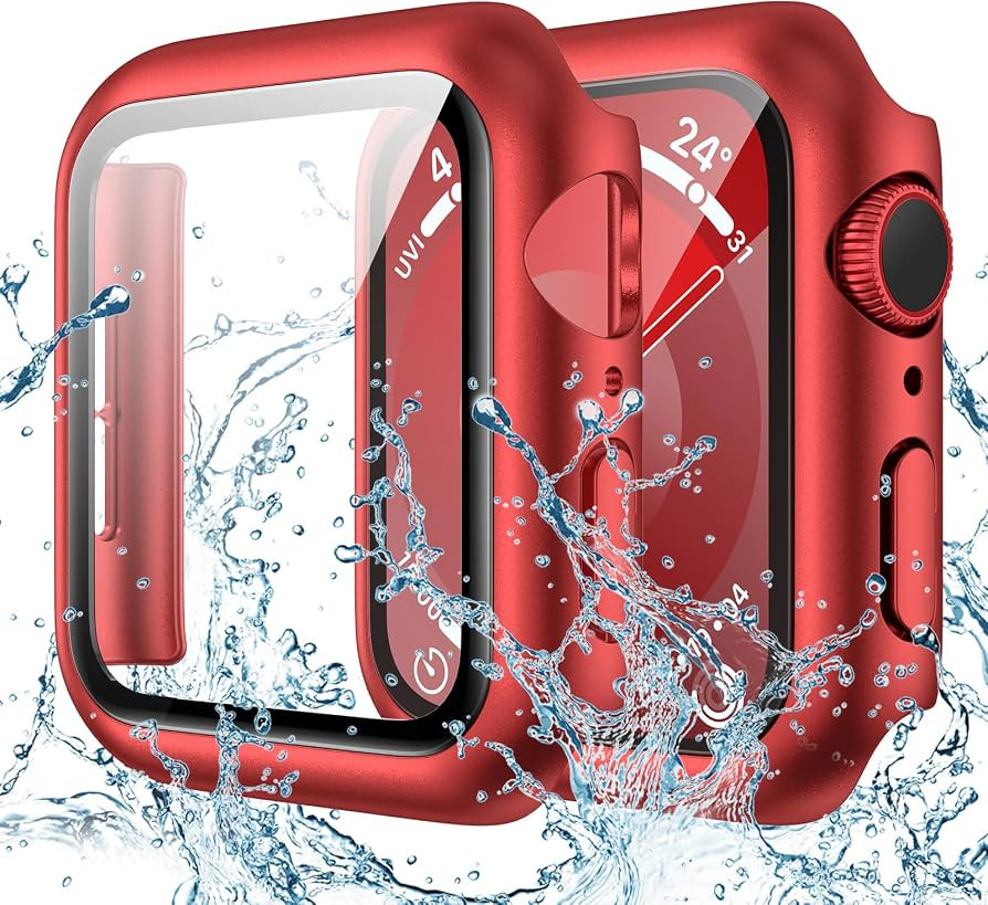 Goton Waterproof Case for Apple Watch 41mm Series 9 8 7 with Tempered Glass Screen Protector, iWa... | Amazon (US)