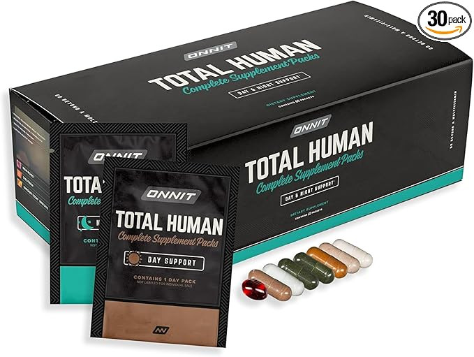 ONNIT Total Human Adult Multivitamin Comprehensive Capsule Packs with Day and Night Support, Dail... | Amazon (US)