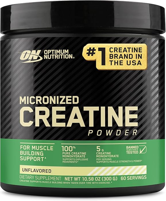 Optimum Nutrition Micronized Creatine Monohydrate Powder, Unflavored, 60 Servings, 300 Grams (Pac... | Amazon (US)
