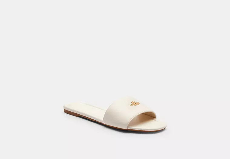 Coach Outlet Slide Sandal - White, Size: 5.5 | Coach Outlet US