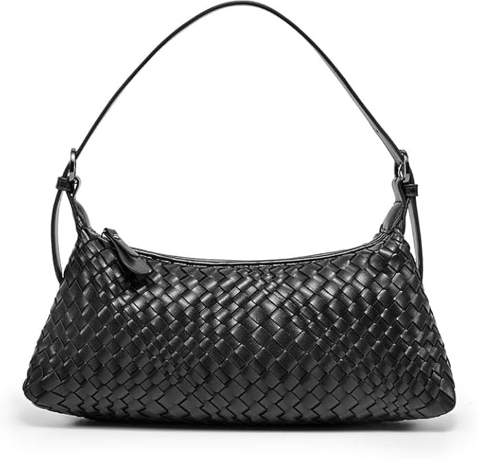 Shoulder Bags for Women, Woven Leather Crossbody Bag Small Purse Cute Hobo Tote Handbag Mini Clut... | Amazon (US)