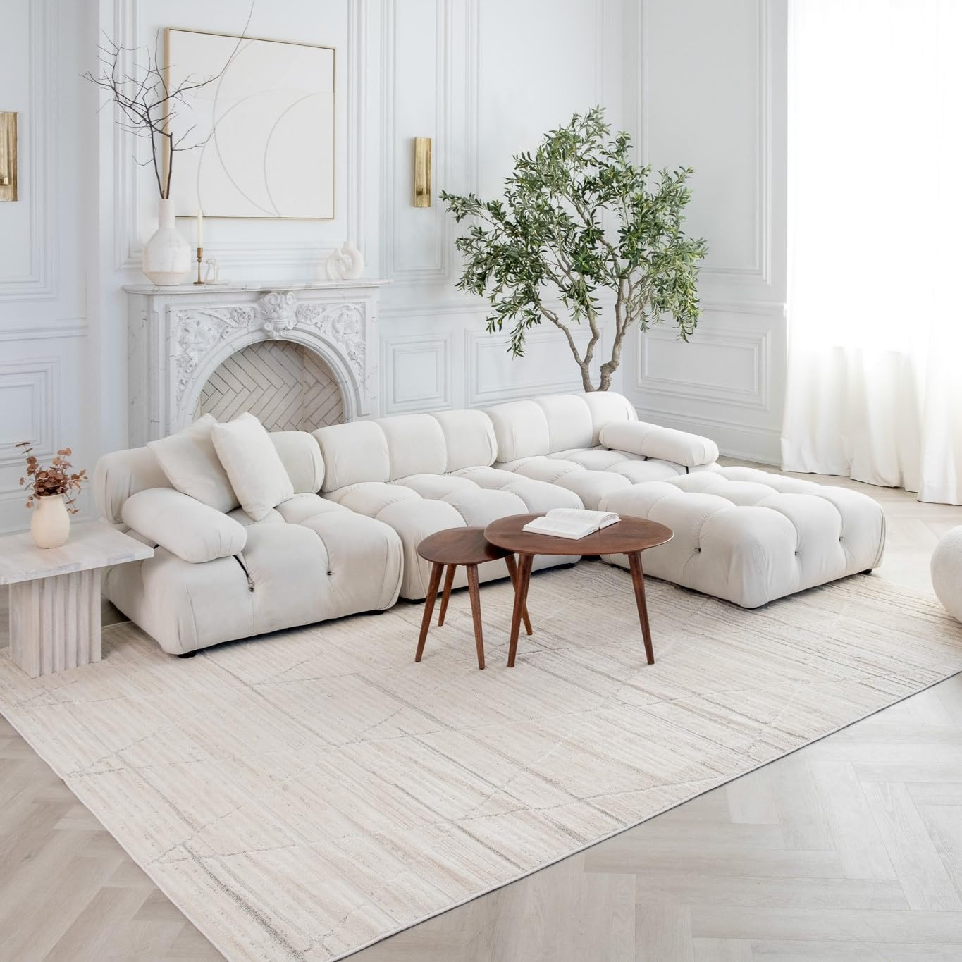 Rug Branch Astra 8'x11' (Exact Size: 7'10" x 10'10") Modern Indoor Area Rug, Beige Cream - Living... | Amazon (CA)