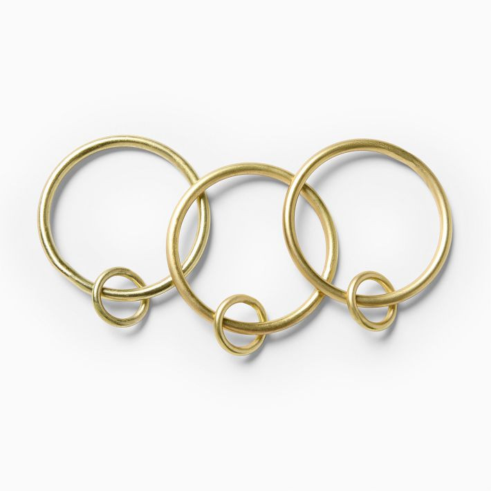 Double Loop Curtain Rings (Set of 7) | West Elm (US)