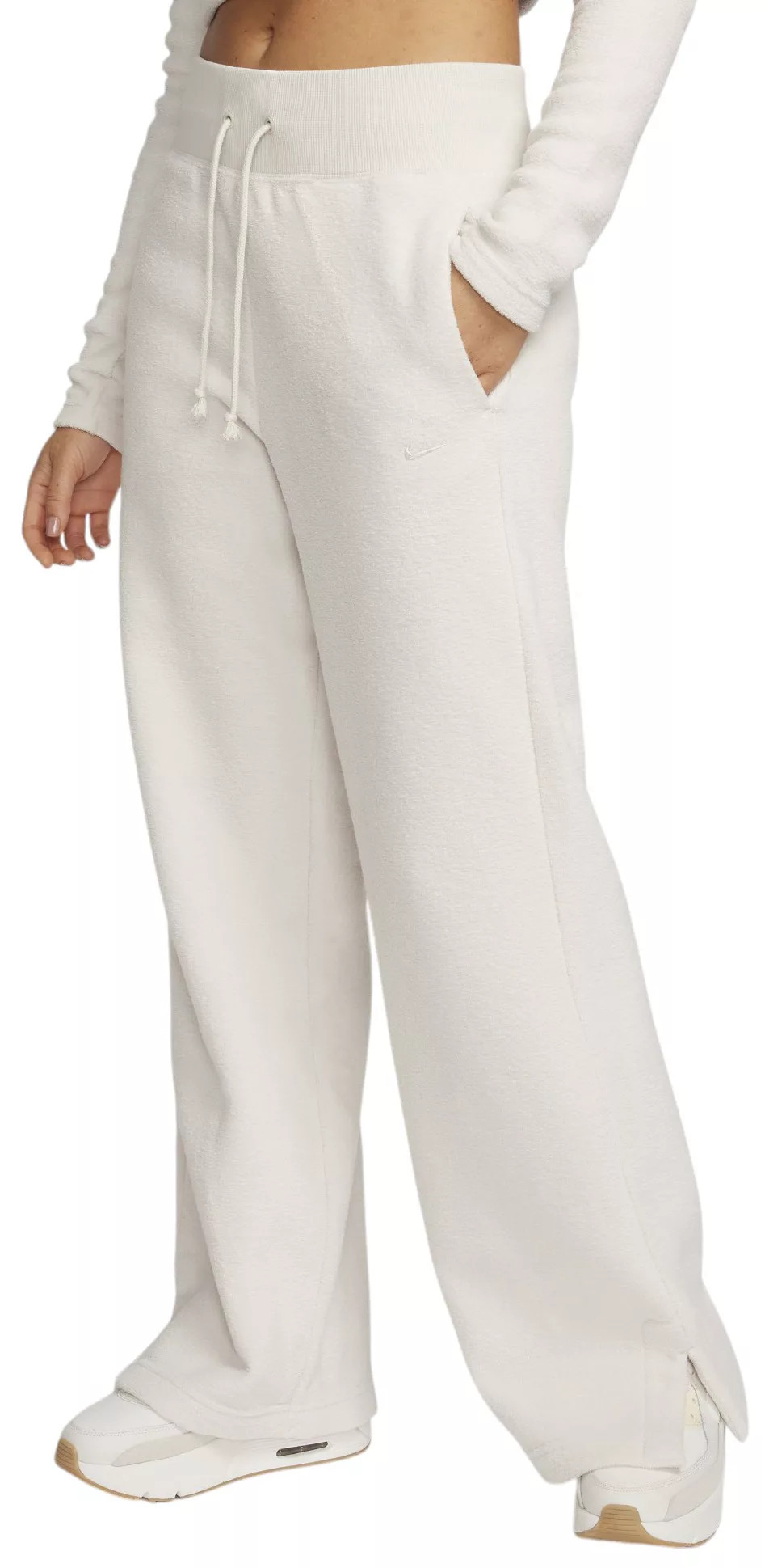 Nike Women's Sportswear Phoenix Fleece Plush Wide Leg Pants, Small, Lt Orewood Brn | DICK'S Sporting Goods
