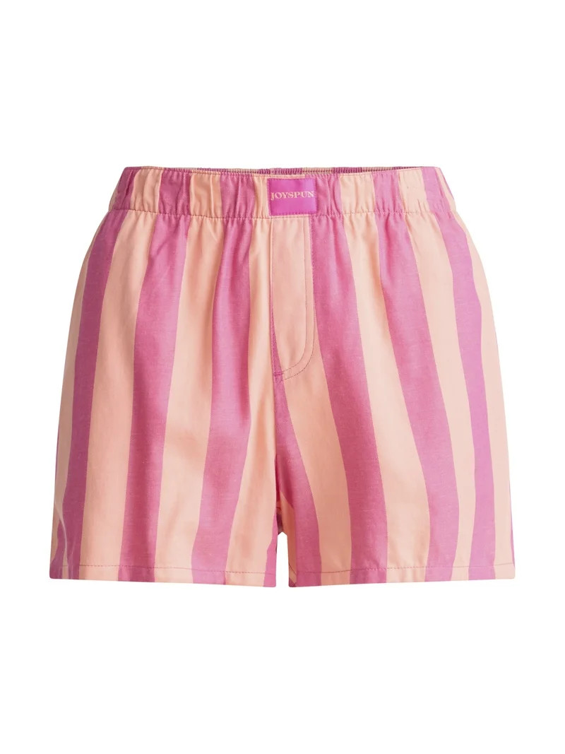 Joyspun Women's Woven Pajama Boxer Shorts, 3'' Inseam, Sizes XS-3X | Walmart (US)