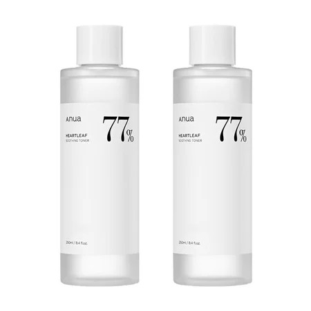 2PCS Anua Heartleaf 77% Soothing Toner I pH 5.5 Trouble Care Calming Skin Refreshing Hydrating Purifying Cruelty Free Vegan (250ml / 8.45 fl.oz.) | Walmart (US)