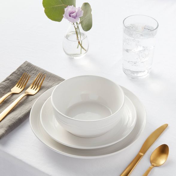 12pc Stoneware Westfield Dinnerware Set - Threshold™ | Target