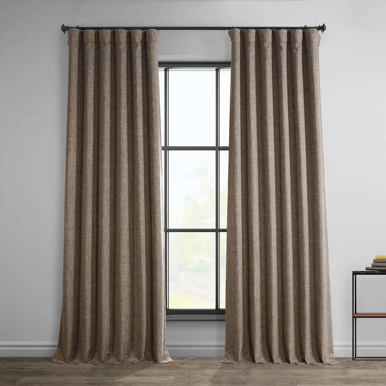 HPD Half Price Drapes Faux Linen Room Darkening Curtains - 108 Inches Long Luxury Linen Curtains ... | Amazon (US)