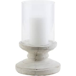 Artistic Weavers Tiberium 9.5 in. White Ceramic Candle Holder-S00151052224 - The Home Depot | The Home Depot