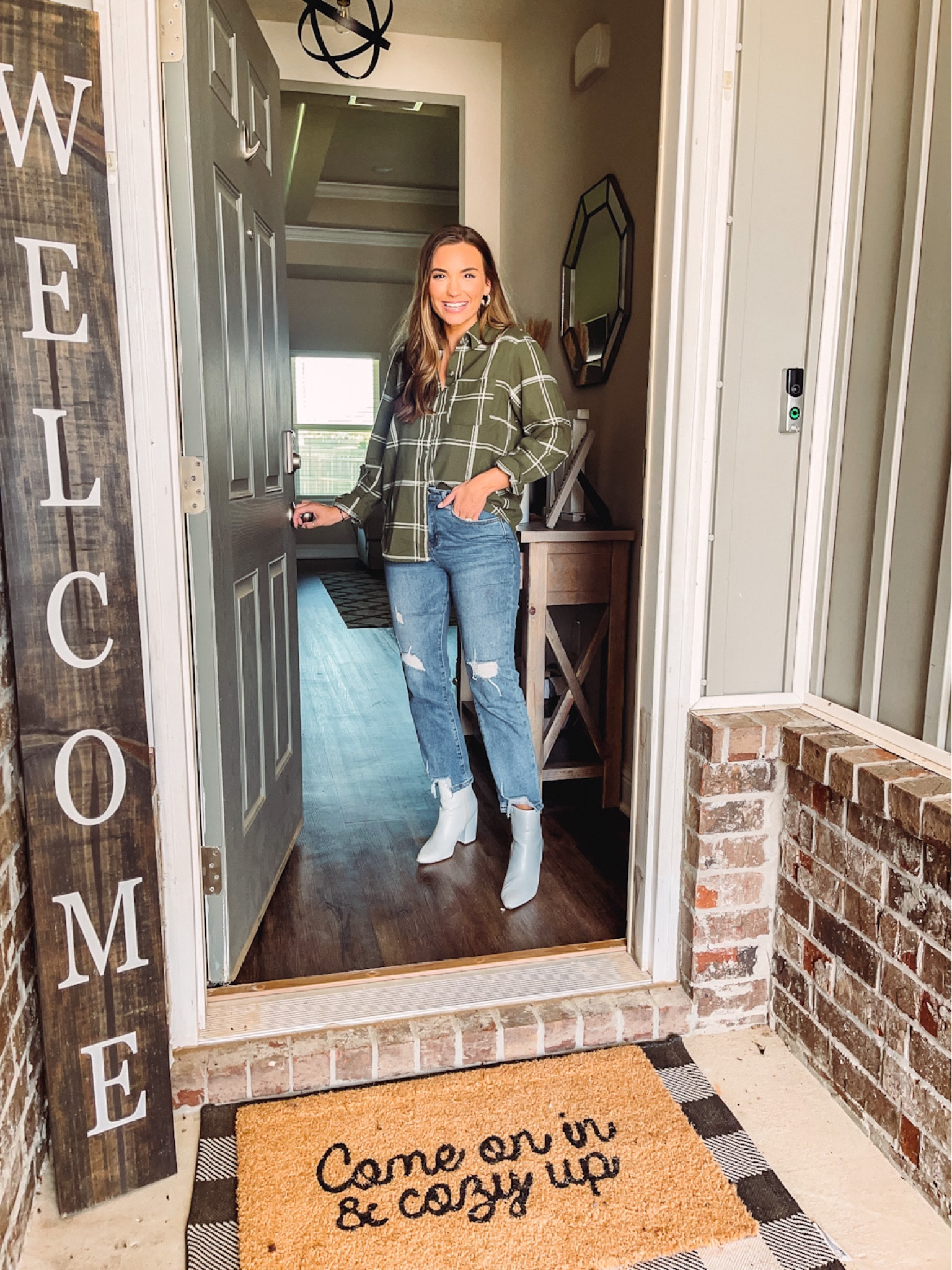 Fall flannel / one item styled multiple ways / reel / target fashion / green flannel / how to style flannel for fall / white booties / outfit ideas 2022 / fall fashion / fall outfits 

#LTKSeasonal #LTKU #LTKstyletip